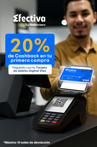 Compra con tu Tarjeta de Débito Digital Visa y obtén 20% de devolución